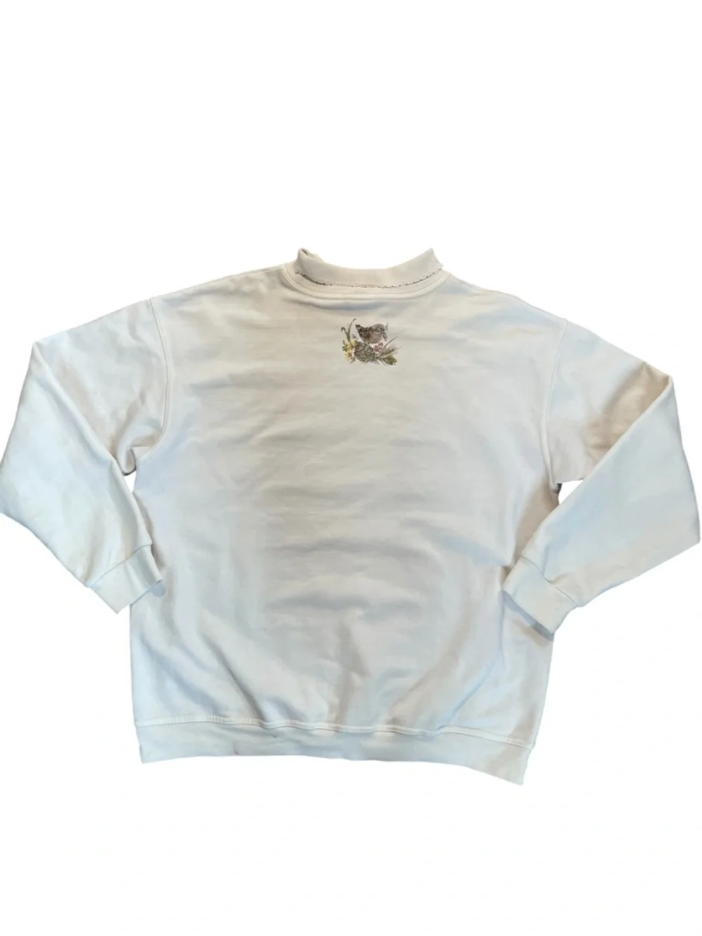 Vintage Northern Reflections Peter Pan Collar Wreath Graphic Boxy Oversized Top - Picture 2 of 10